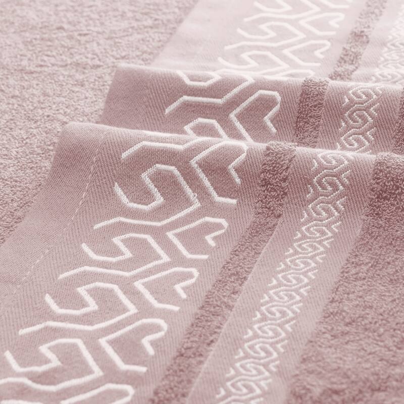 Cotton Bath Towels Set of 2, Soft, Absorbent, Quick Dry, Durable Bathroom Towels for Gym, SPA, Yoga 28" x 56" - Pink