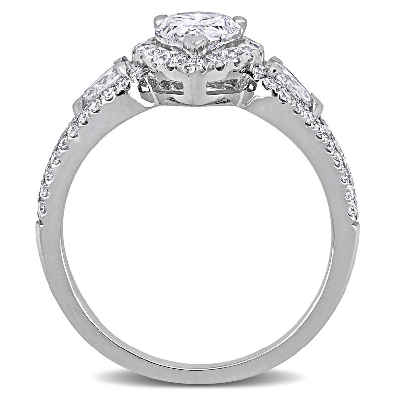 Miadora 1 1/2 - 1 3/4ct TDW 14k White Gold Engagement Ring