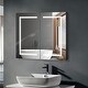 preview thumbnail 4 of 8, FCH Bathroom Wall Cabinet with Mirror 32x28in