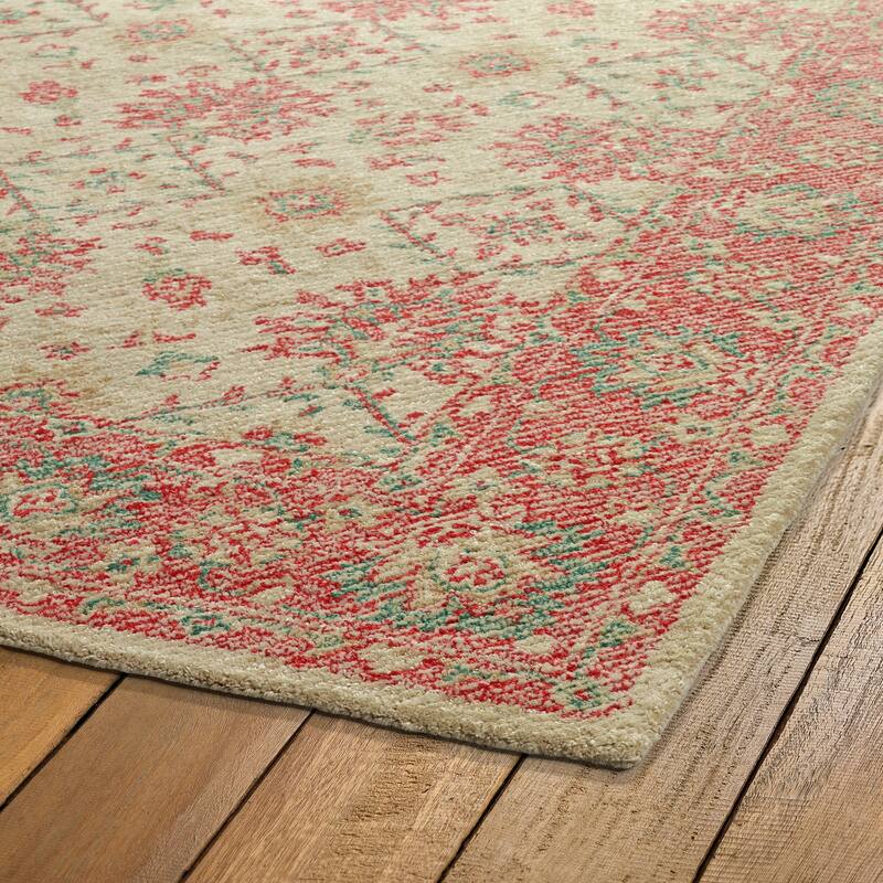 Indoor/Outdoor Hand-Tufted Robinson Teal Polyester Rug (4'0 x 6'0)