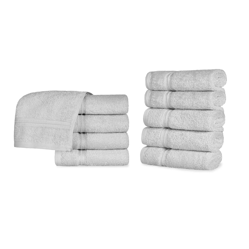 Superior Heritage Egyptian Cotton Absorbent Face Towel Set of 10