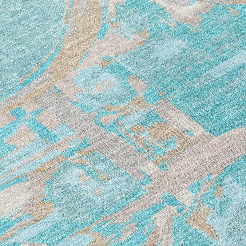 HomeRoots Geometric Transitional Rectangle Outdoor Rug