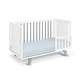 preview thumbnail 4 of 6, HomeRoots Gray and White Solid and Manufactured Wood Standard Three In One Convertible Crib - 54