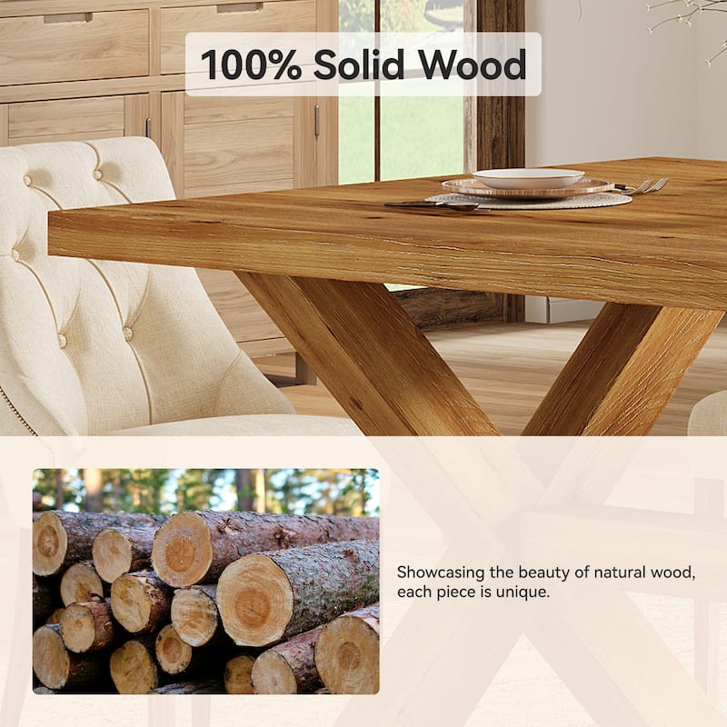 Solid Wood Dining/Kitchen Table for 4-6