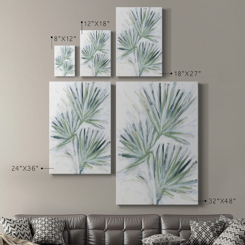 Palm Frond Fresco I Premium Gallery Wrapped Canvas - Ready to Hang