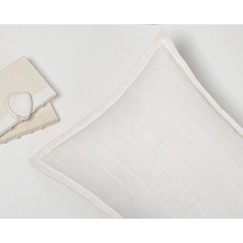 Rugby, Linen Blend, White, Sham