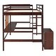 preview thumbnail 22 of 59, Full Size Loft Bed with Desk, Storage & 2 Drawers, Wooden Frame