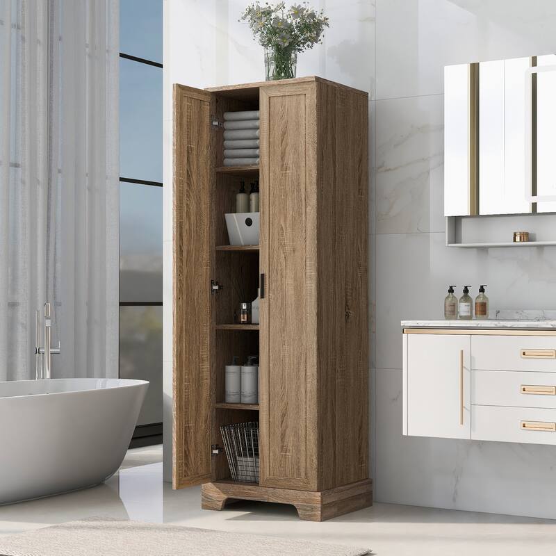 Storage Cabinet with Two Doors & Adjustable Shelf