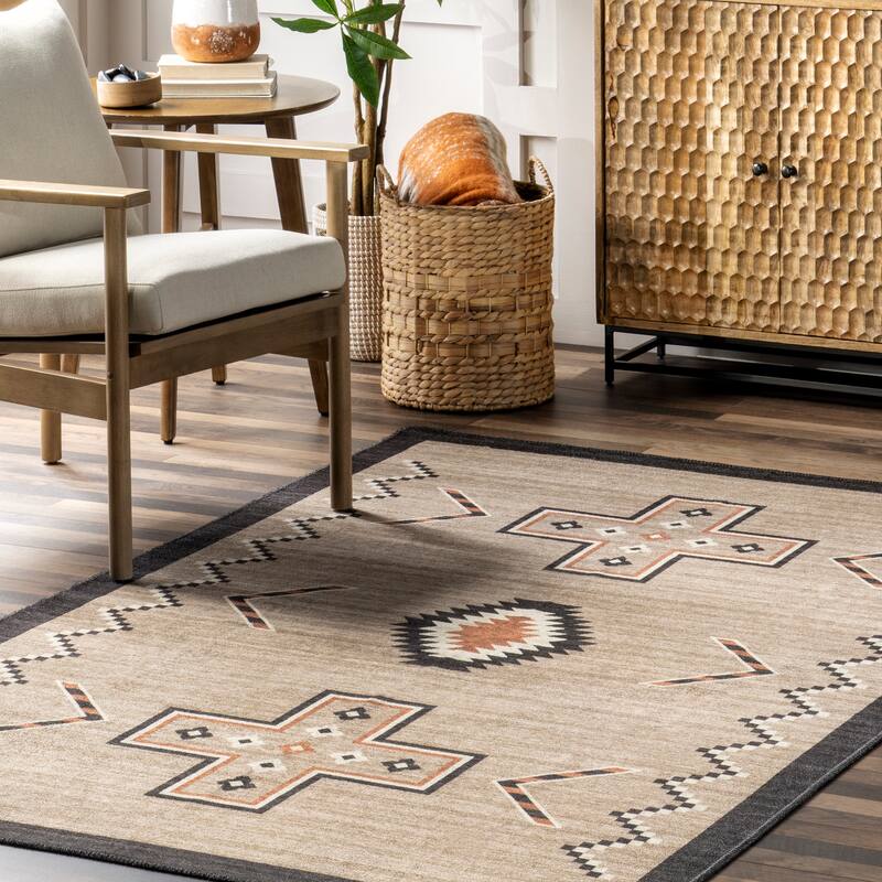 Nuloom Colbie SpinClean Tribal Machine Washable Area Rug