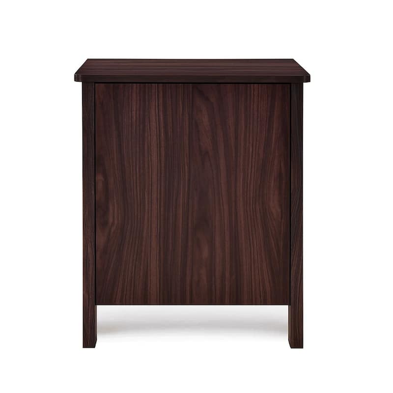 Modern Nightstand with 2 Drawers and Metal Handles by Christopher Knight Home