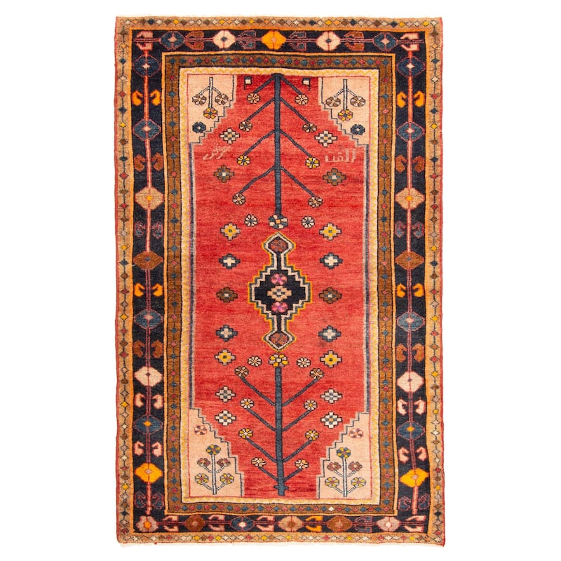 ECARPETGALLERY Hand-knotted Konya Anatolian Red Wool Rug - 4'1 x 6'9