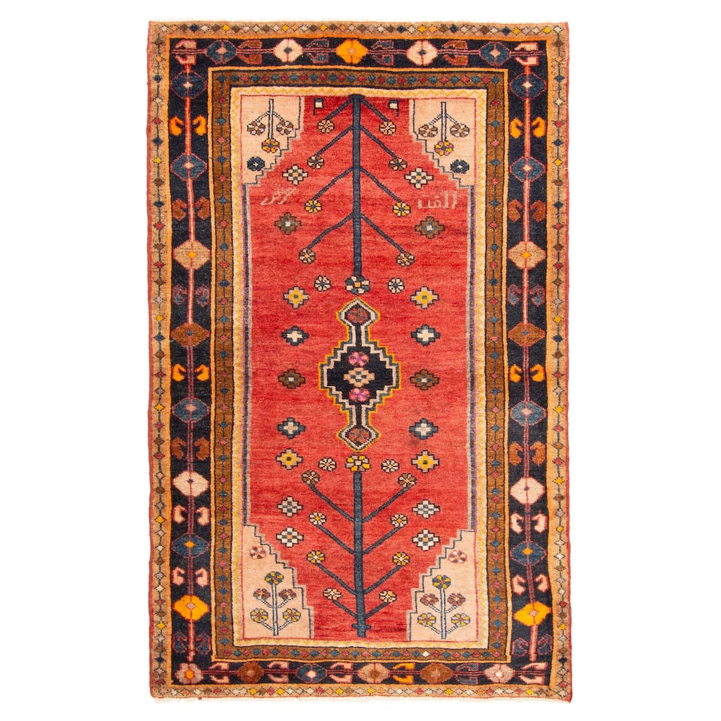 ECARPETGALLERY Hand-knotted Konya Anatolian Red Wool Rug - 4'1 x 6'9