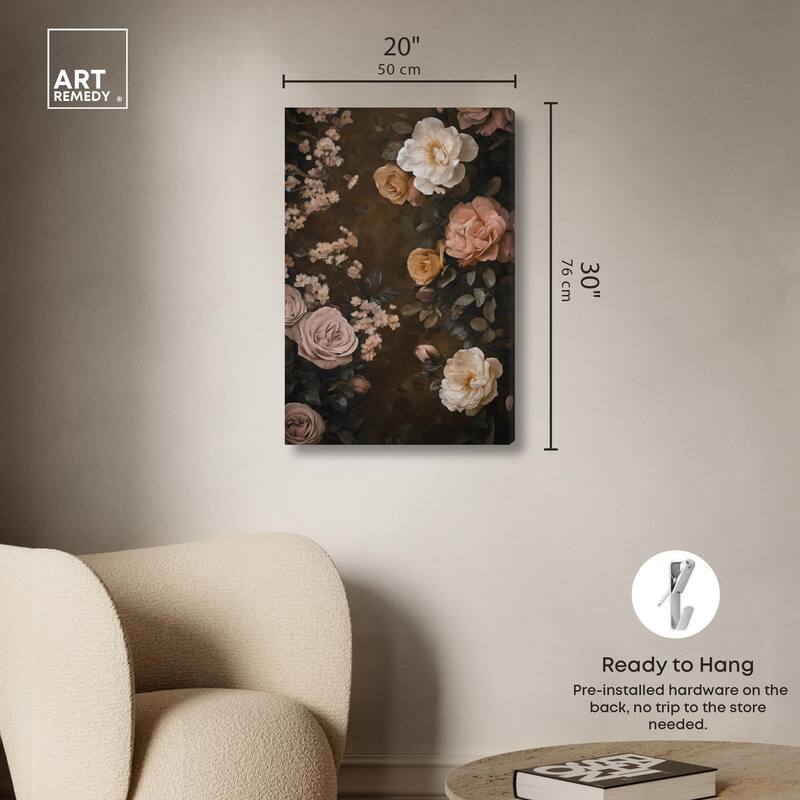 Faded Florals Fable II Canvas by Art Remedy, Gallery Wrapped