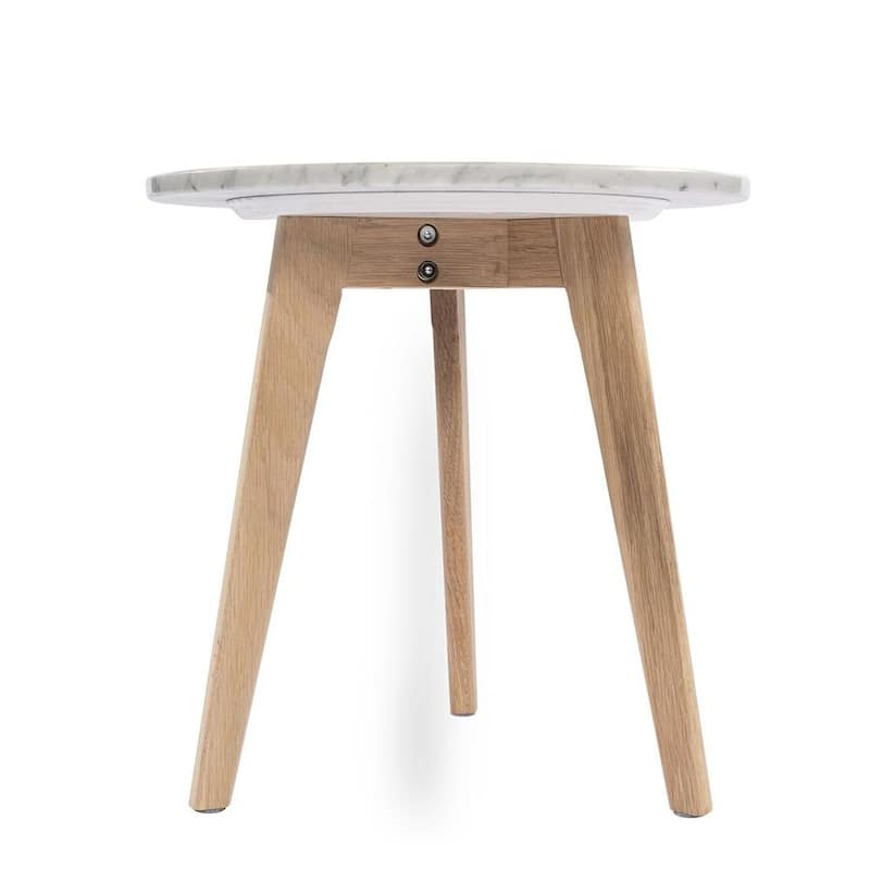 Carson Carrington Tang 15-inch Round Marble Table - 15.5"L x 15.5"W x 15.5"H