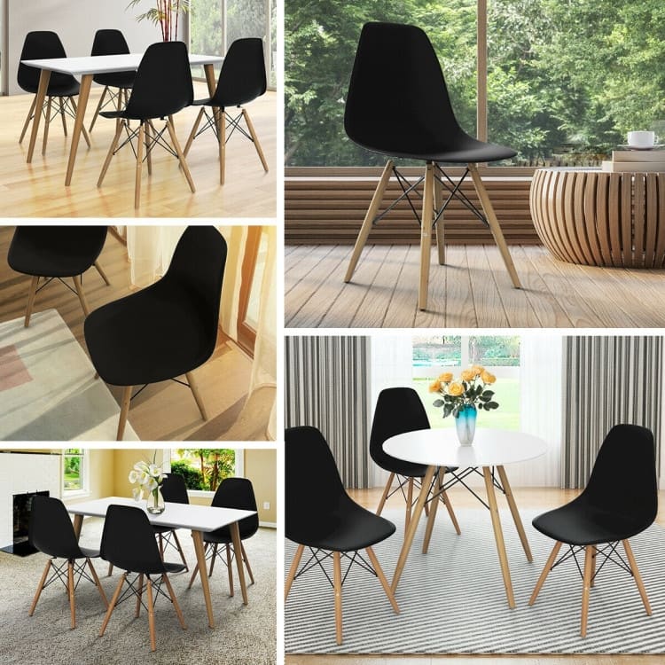 Set of 2 Mid Century Modern DSW Dining Side Chair - 22" x 18.5" x 32" (D x W x H)