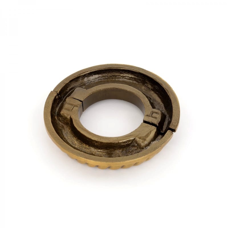 Gold Finish Aluminum Radiator Flange Le Cruller Style 1.5" (IPS) 1.88" ID - 3.88" OD Renovators Supply