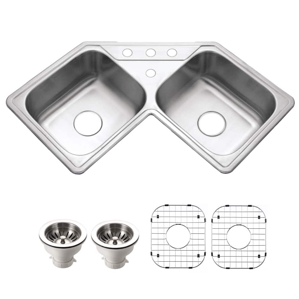 Houzer LCR-3221-C Legend 31-7/8" Drop In Double Basin Stainless Steel - Stainless Steel