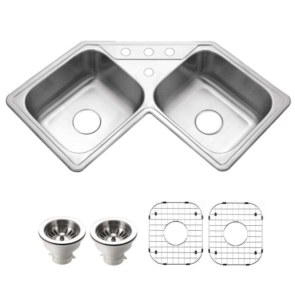 Houzer LCR-3221-C Legend 31-7/8" Drop In Double Basin Stainless Steel