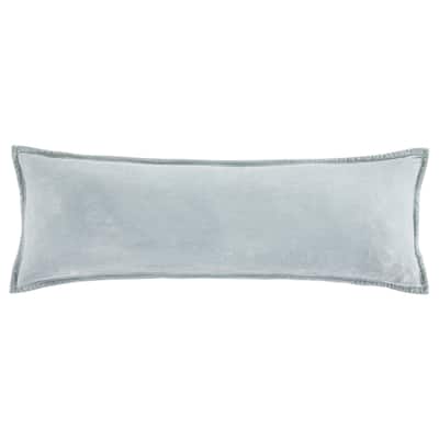 HiEnd Accents Stella Faux Silk Velvet Romantic Western Long Lumbar Pillow, 14"x42"