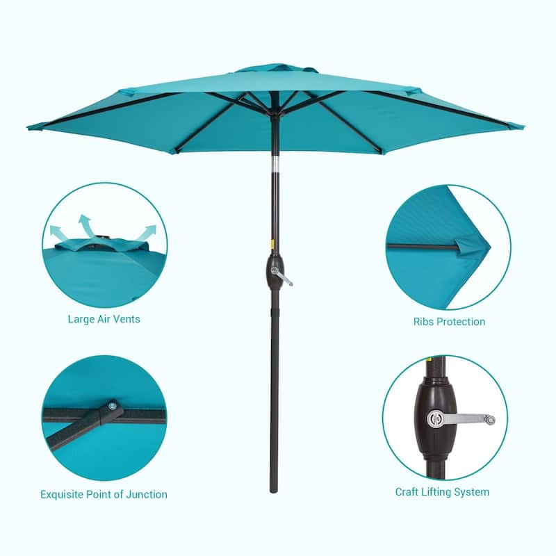 Bonosuki 7.5-foot Waterproof Sunshade Canopy Patio Umbrella