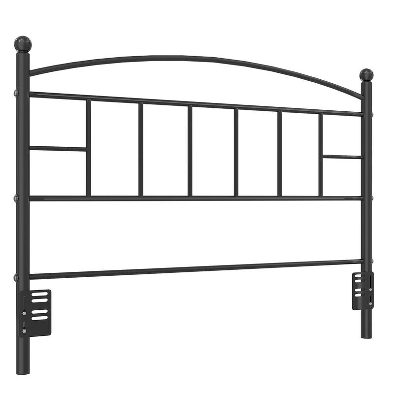 Javlergo Full/Queen/King Size Victorian Style Black Metal Headboard Heavy Duty Steel Curved Headboard Only for Bedroom