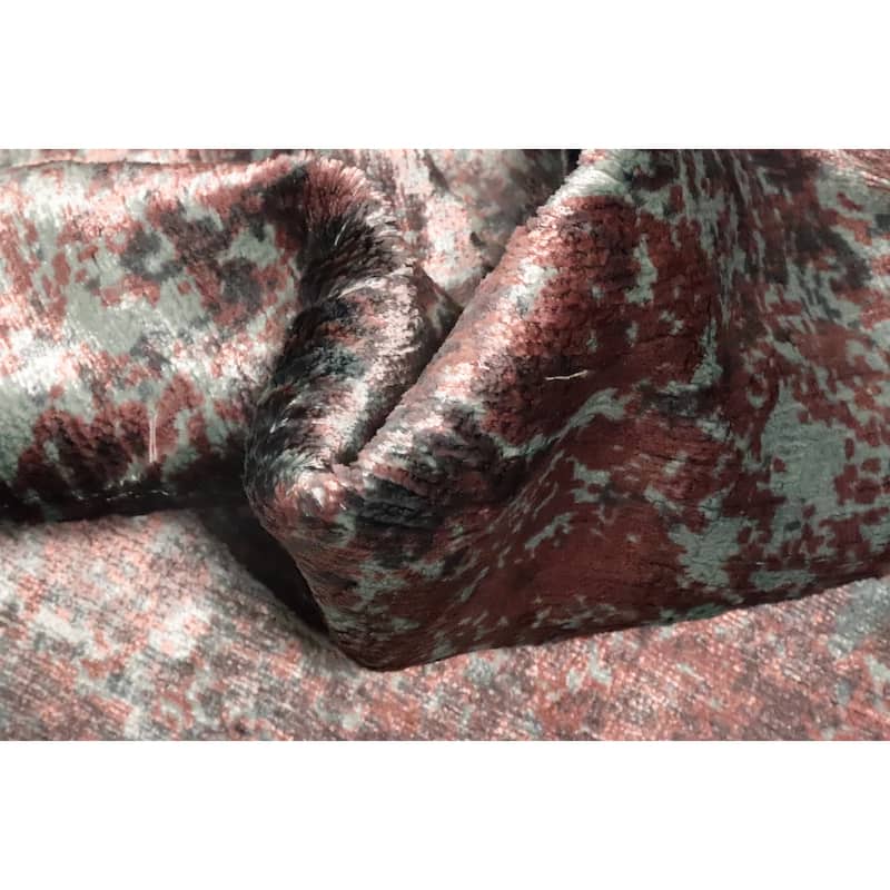 Hand Knotted Oriental Viscose Silk Carpet Modern All-Over Oranges & Rust Abstract Area Rug - 7' 11'' X 5' 5''