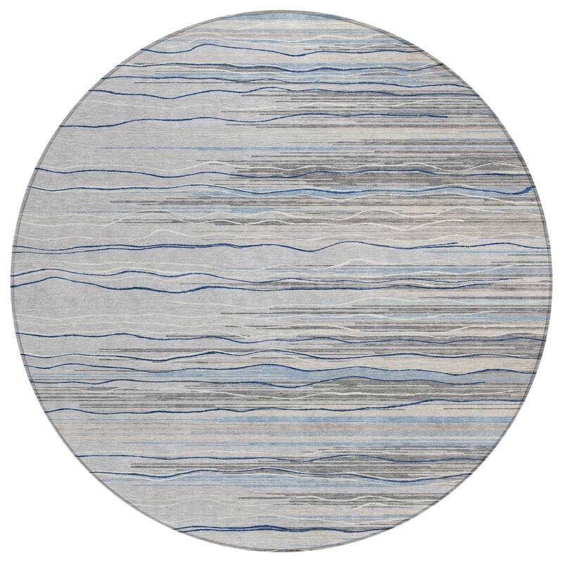 HomeRoots Striped Transitional Rectangle Outdoor Rug