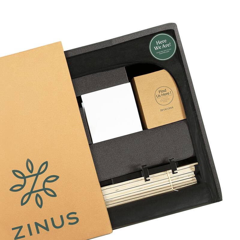 Priage by ZINUS Dark Grey Upholstered Diamond Stitched Platform Bed Frame with USB Ports