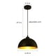 preview thumbnail 13 of 11, 2 Pack Industirial Black Pendant Light with Gold Interior Finish