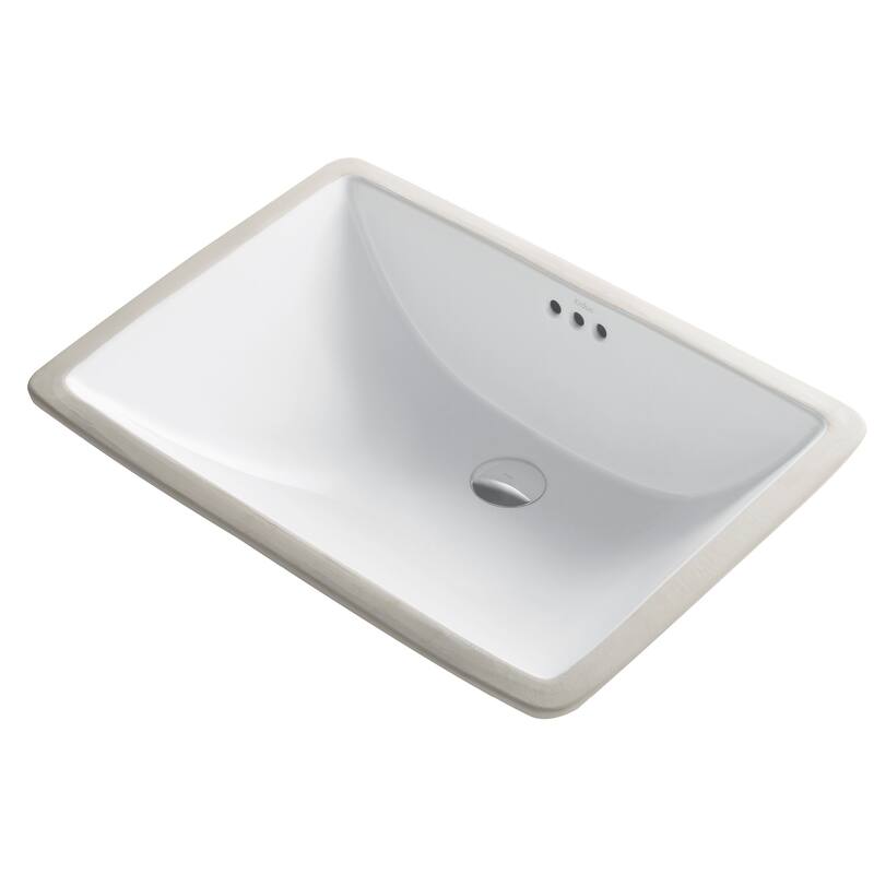 Kraus Elavo 23-1/4" Ceramic Undermount Bathroom Sink with Overflow