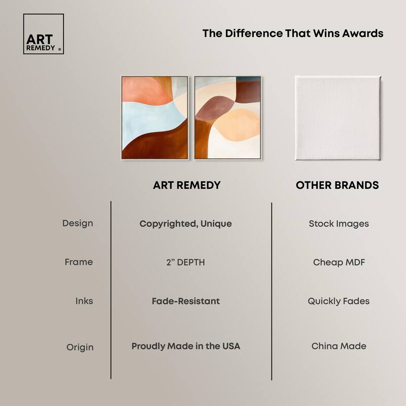 Shapes Revisited II Canvas Set of 2 by Art Remedy