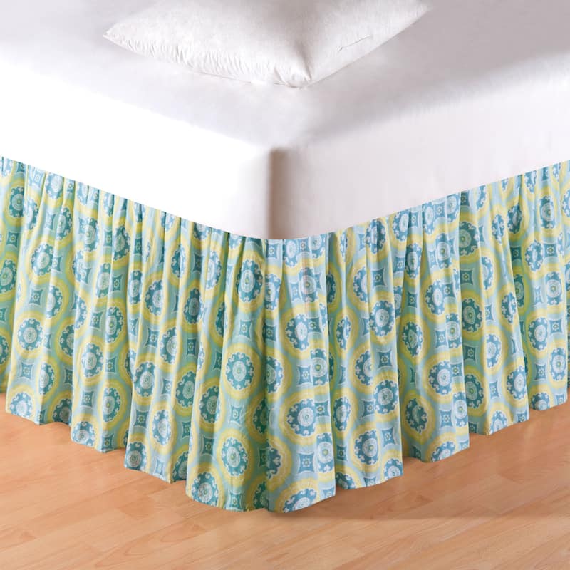 Delilah Blue Bed Skirt - Queen