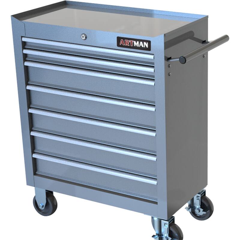 7 Drawers Workshop tool trolley with Wheels and Key Locking
