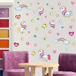 Walplus Unicorn Kids Children Wall Sticker Nursery Decor Decal DIY Art