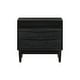 preview thumbnail 43 of 47, Artemio Black or Walnut Wood 4 Piece Bedroom Set with Grey Upholstered Headboard