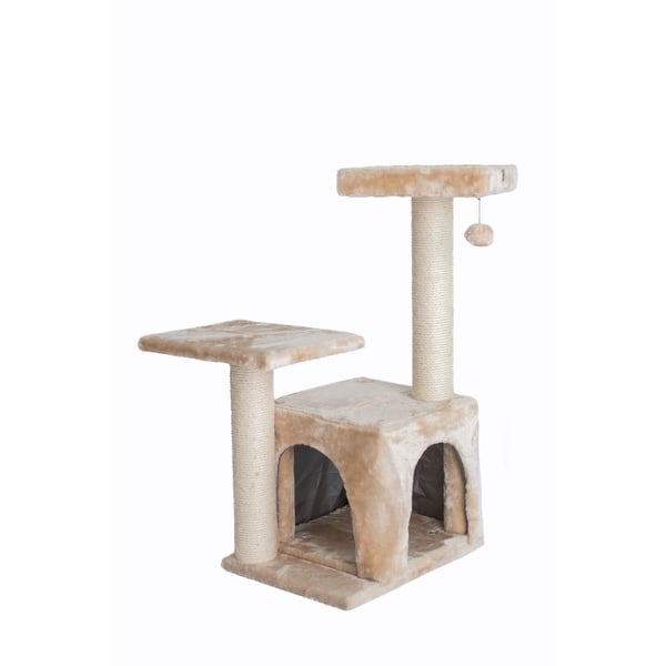 Armarkat Classic Cat Tree A3207 32 Inch Beige Overstock 32000181