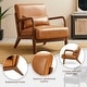 preview thumbnail 4 of 37, Glitzhome Set of 2 30.75"H Mid-Century Modern PU Leather Accent Chairs with Cushion - 25.75"W x 33.75"D x 30.75"H