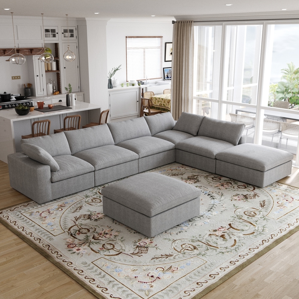 Lilola founders fabric sectional sofa shop beige