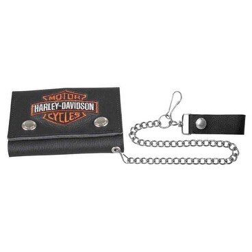 Harley-Davidson® Men/'s Embossed Bar /& Shield Med Trucker Wallet XML3517-Blk