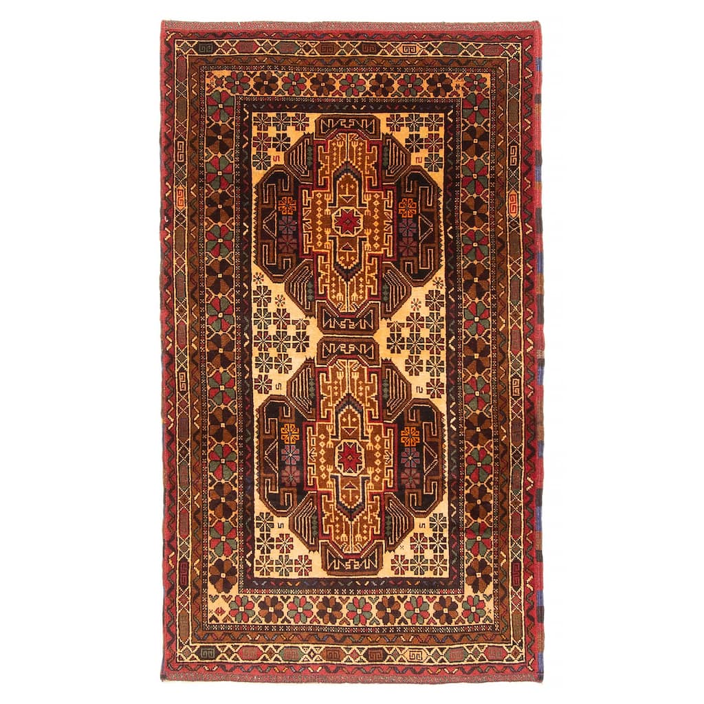 Teimani Brown Rug 2'8" x 4'10" - 2'8 x 4'10