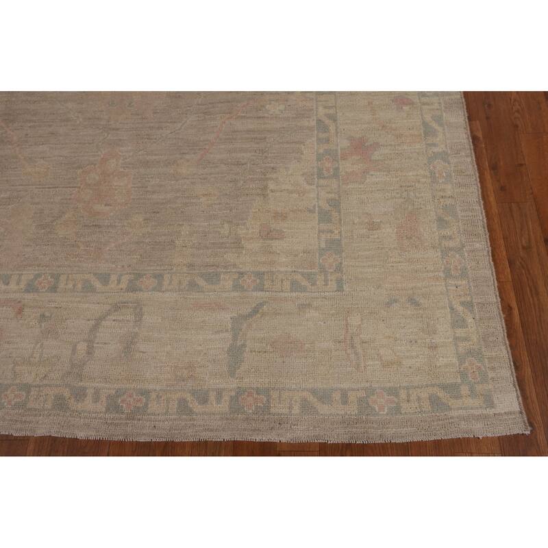 Earth Tone Oushak Vegetable Dye Area Rug Handmade Wool Carpet - 6'0"x 9'0"