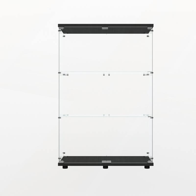Tempered Glass Display Cabinet with Battery-powered Paipai Light