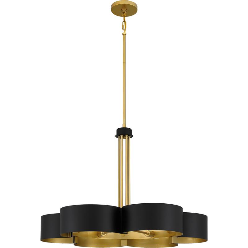 Balsam Six Light Chandelier - Matte Black