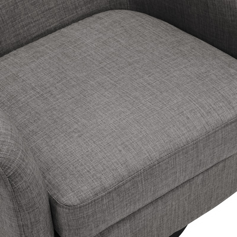 2 Set 360°Swivel Fabric Accent Chairs Barrel Armchairs