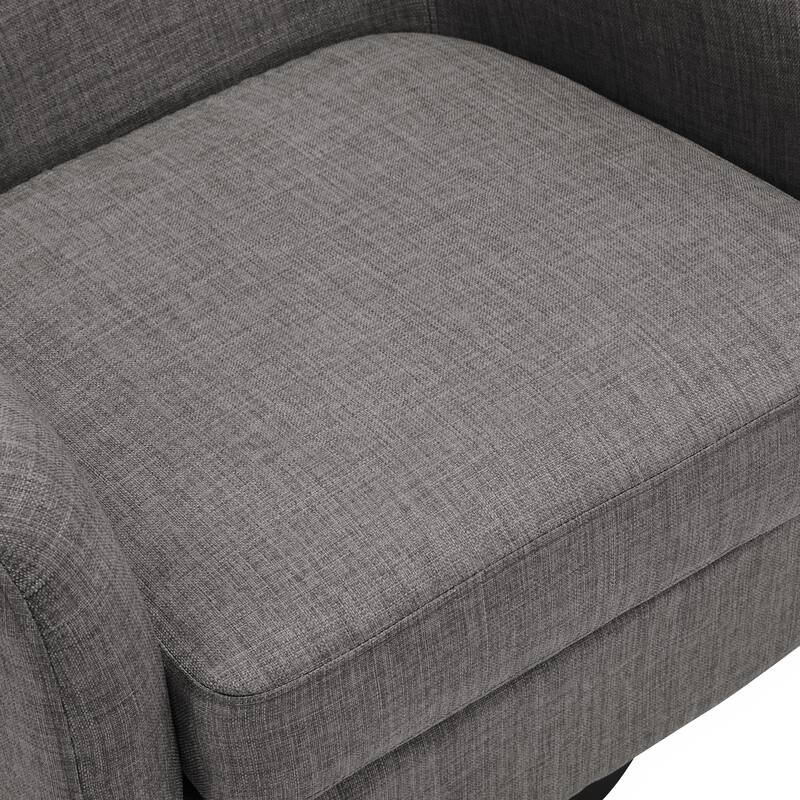 Round Barrel Armchair 360-Degree Swivel Accent Chairs
