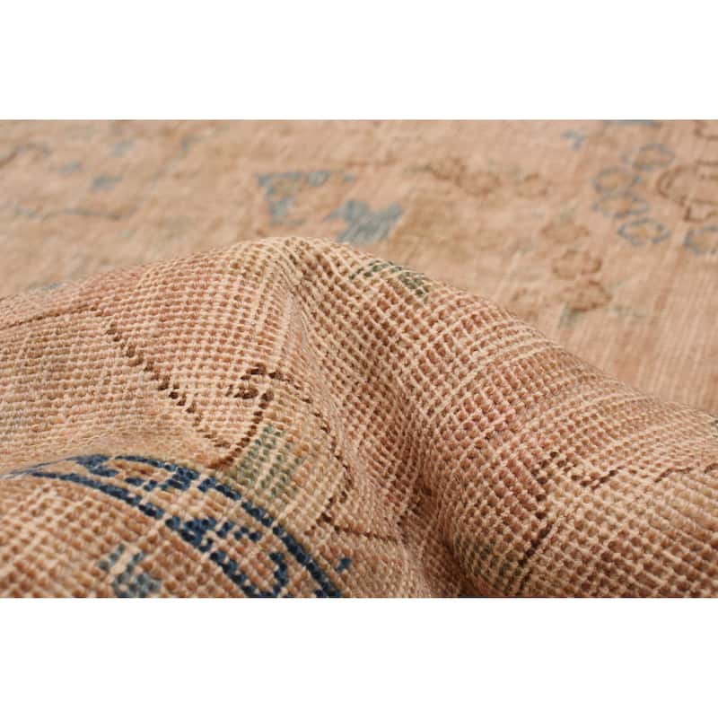 ECARPETGALLERY Hand-knotted Antalya Vintage Tan Wool Rug - 7'7 x 10'6