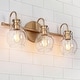 preview thumbnail 1 of 51, Modern 3-Light Bathroom Vanity Light Minimal Globe Glass Wall Sconce