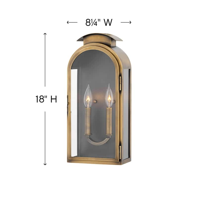 Hinkley Lighting Rowley 2 Light 18" Tall Outdoor Wall Sconce
