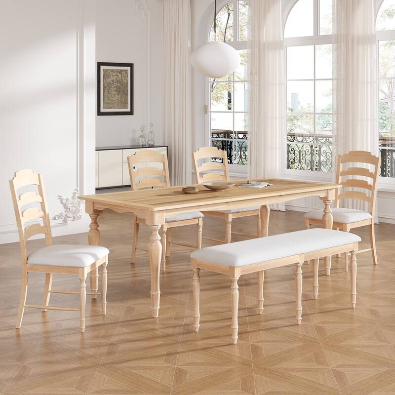 6-Piece Extendable Dining Table Set