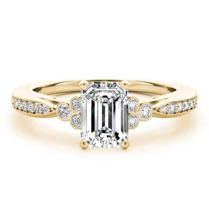 Auriya 14k Yellow Gold Lab Grown Emerald Diamond Engagement Ring 0.50 to 5.00 ct. tw. (F-G VS)